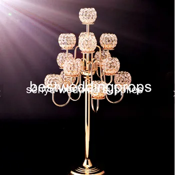 Aukštos kokybės 11 senovinių ginklų kristalų šviestuvai vestuvių centerpieces senyu0983
