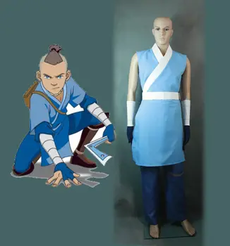 Avataras: Paskutinis Airbander Sokka cosplay kostiumas Helovinas Apranga