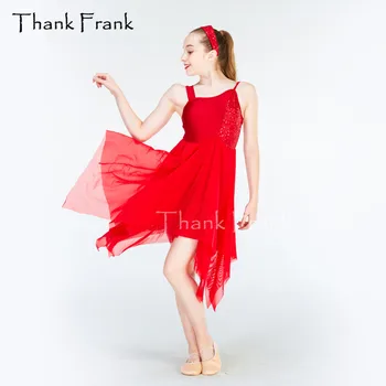 Ačiū Frank China Šifono Camisole Lotynų Suknelė Mergaitėms Suaugusiųjų Raudona Baleto Lyrinis Šiuolaikinio Šokio Kostiumų C370