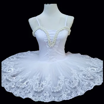 Balta Profesionalios balerinos tutu suknelė mergina kostiumas vaiko Veiklos ballerinas tutu vaikams vaiku Karnavaliniai Džiazo šokių suknelė