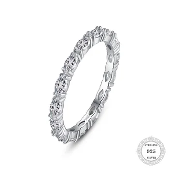 Balti Akmenys Royal Žiedas,Tomas Stiliaus Nuotakos Rinkiniai Glam Mados Gera Papuošalai Moterims,2020 M. Ts Dovaną 925 Sterlingas Sidabro