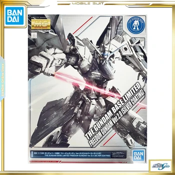 BANDAI Mobile Suit Gundam SEED Eclipse MG 1/100 Gundam Bazės Tik Laisvės Gundam Ver.2.0[sidabro Danga] Modelis Žaislai