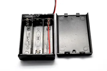 Baterijos dėžutė Trijų-skyrius No. 5 jungiklis ir dangtelio Gali turėti 3 skyriai No. 5 baterijos su stora viela