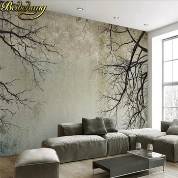 beibehang Pasirinktinius nuotraukų 3d tapetai freskomis Aukštos kokybės derliaus minimalistinio Šiaurės stiliaus medžio šakos 
