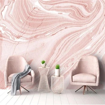 beibehang Rožinė akmens tekstūros marmuro linijų Freskomis tapetai Kambarį Sofa-lova, TV Foną Papel De Parede 3D miegamojo puošmena