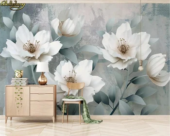 beibehang Užsakymą 3d tapetai, freskos retro paprasta 3d įspaustu gėlių TV fono sienos dokumentų namų dekoro papel de parede