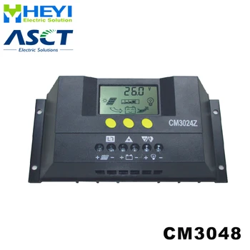 CM3048 saulės įkrovimo ir iškrovimo reguliatorius 30A 48V saulės valdiklis pwm LCD reguliuojamas srovės ir įtampos ekranas