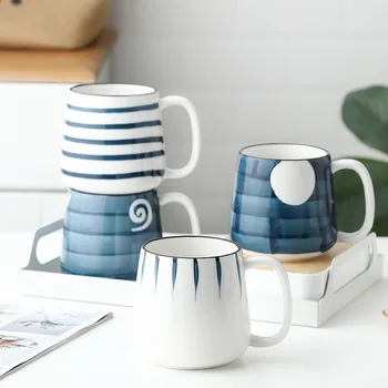 Copo de cerâmica criativo, copo de café pessoal para leite, escritório, grande capacidade, copo de chá, suco, móveis para casal