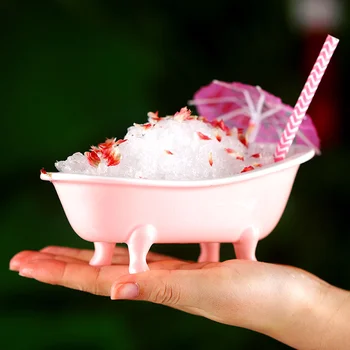 Creative 3D Keramikos Vonia Kokteilis Stiklo Moteriška Rožinė, Vonia, Kokteilių Taurės Havajai Tiki Puodelis Šalto Gerti Kokteilius Desertas Pyragas Taurė