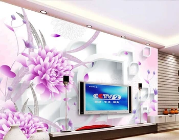 Custom Gėlių tapetai freskomis,Raudonos gėlės,3D foto tapetai kambarį foną miegamajame viešbutis reljefiniai tapetai