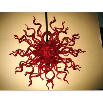 Dale Chihuly Stiliaus Raudona, Pūstinis Stiklas, LED Lemputes, CE, UL Sertifikatas Liustra Šviestuvai