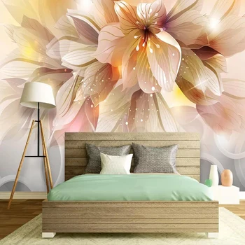Dekoratyvinės tapetų Modernus minimalizmas mados iliuziją, gyvenamasis kambarys su sofa-lova, TV foną, sienos freska