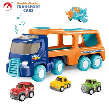 Didelis Dydis Vaikų Modeliavimas Transporter Žaislo Modelis, Muzikos Inercijos Automobilių Žaislai, Traukti Atgal, Automobilis su Garsais ir Šviesos Dovanos Vaikams
