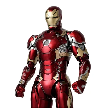 Disney Comicave 1/12 Iron Man Anime Pav Šarvai Mk46 Bendrų Veiksmų Kilnojamojo Apšviesta Modelio Surinkimo 75% Lydinio Animacija Žaislą Dovanų