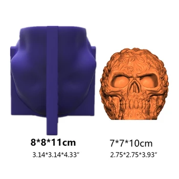 Dvasios 3D Kaukolė Namų Dekoracijas Epoksidinės Dervos Pelėsių Papuošalai Liejimo Silikono Forma 
