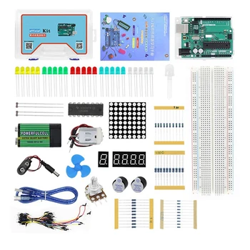 Dėl minėto sprendimo Arduino UNO R3 Atmega328p 32KB Arduino MCU C Kalbos Programavimo Mokymosi Kūrimo Rinkinys, Žalia (Starter Kit)