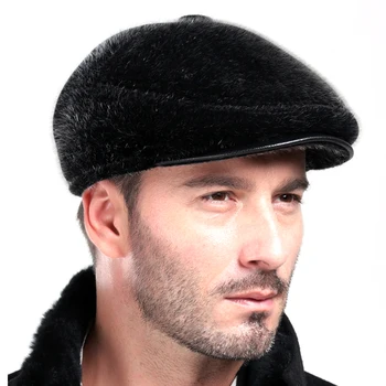 Harppihop Kailio karšto pardavimo Kokybės plombas vilnos skrybėlę vyrų ausies šiltą kepurę quinquagenarian žiemos kailio kepurę 54CM-60CM 30% nuolaida 01