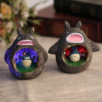 Hayao Miyazaki Atkakli Toli Zakka Mano Kaimynas Totoro LED Nakties Šviesos Veiksmų Skaičiai Lėlės Žaislas Totoro Stalo Lempa Apdailos Dovana