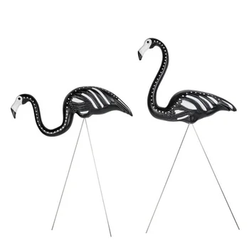 Helovinas Skeletas Kieme Flamingas Vejos Puošimas Ornamentais, Modeliavimo Flamingo Ornamentu Lauko Dirbtinis Flamingo Figūrėlės