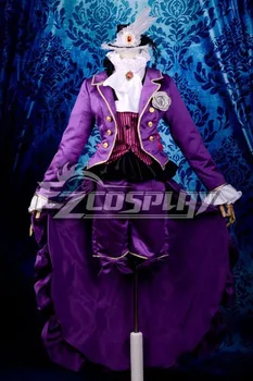 Japonų Anime Apranga Black Butler Trancy Lolita Cosplay Kostiumų Deluxe E001