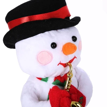 Kalėdų Dovana Miniatiūriniai Santa Claus su Saksofonas Mielas Rankų darbo Žaislas Atostogų Sukimo Santa Sniego Elnių