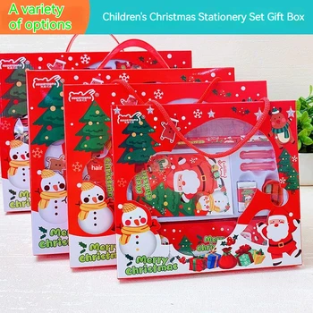 Kalėdų raštinės rinkinys dovanų dėžutėje vaikų poilsio mokyklinės prekės, dovanos pen lauke šokdynė derinys raštinės reikmenys dovanų maišeliai