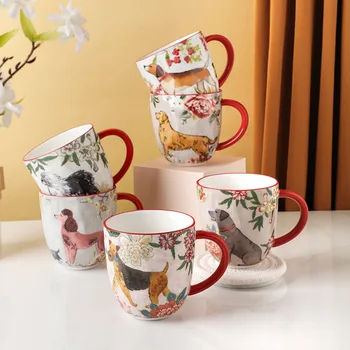 Keramikos puodelis namų restoranas pieno pusryčiai taurės kūrybos ranka suimkite akmens animacinių filmų mažylis keramikos