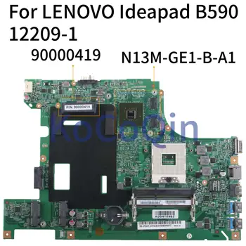 KoCoQin Nešiojamojo kompiuterio motininė plokštė LENOVO Ideapad B580 B590 Mainboard 90000419 12209-1 48.4XB01.011 SLJ8C N13M-GE1-B-A1