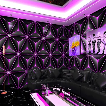 KTV Tapetai Karaoke Flash Sienų Medžiaga 3D Atspindintis Speciali Juosta Asmeninį Kūrybos Koridoriaus Foną Parede 3d