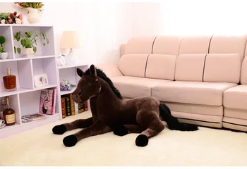 kūrybos modeliavimas pliušinis žaislas, arklys ruda arklių lėlės dovana, apie 70cm