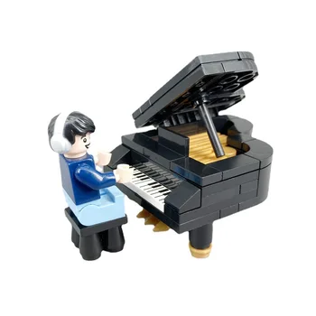 Kūrybos Surinkti Blokai Mažų Dalelių Mergina Serijos Žaislas Fortepijono Muzikos Instrumentas, Muzikos Mažosios Scenos Suderinama