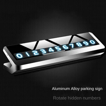 Laikina automobilių sustojimo ženklas paslėptas mobiliojo telefono numerio ženklas kūrybos mobiliųjų stop ženklas šviesos 
