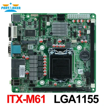 LGA1155 Lizdą i7 Pramonės Plokštė-ITX-M61 paramos Core i3/i5/i7 Pentium 22nm/32nm CPU su 9*USB/6*KOM