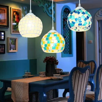 lightPastoral įėjimo koridorius, restoranas lempos stilius vieną galvos Viduržemio jūros mažas pakabukas šviesos kūrybos Kavinė DF107 lo1