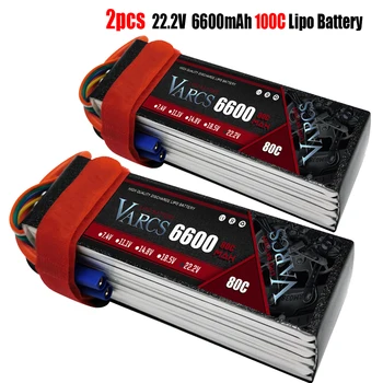 Lipo Baterijos VARCS 7.4 V 7.6 V, 11.1 V 15.2 V, 14.8 V 22.2 V 2S 3S 4S, 6S 6600mAh 5200Mah 6500mAh 6200mAh 6750mAh 8000mAh 7000mAh