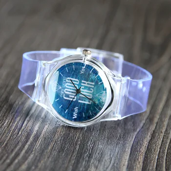 Mados Skaidrus Moterų Kvarciniai Laikrodžiai Plastiko Laikrodžiai Merginų, Moterų Apyrankės Žiūrėti Relogio Feminino Reloj Dovana