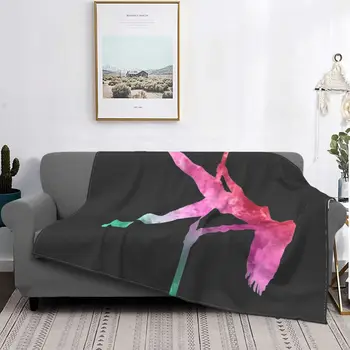 Manta aérea colorida para mujer, a cuadros colcha para cama, sofá, manta de lana para niños