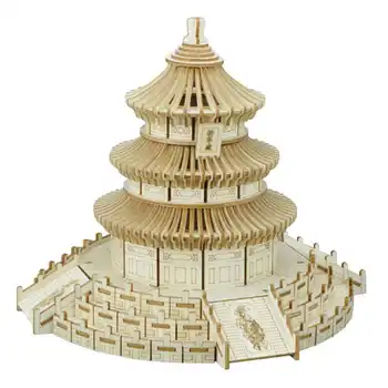 Medinės 3D Statyba Pastatų Dėlionės Beijing Temple of Heaven Modelio Vadove 