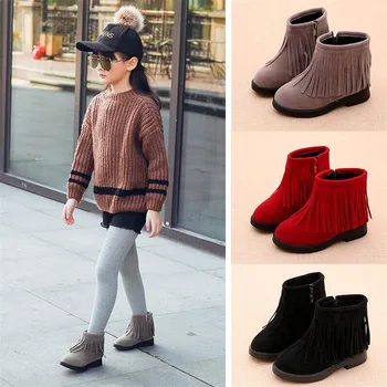 Merginos batai rudens ir žiemos 2021new Kokybės merginos kutas batai vaikams Martin batai mergaitėms šilti sniego batai medvilnės batai Zip