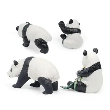 Mielas Panda Veiksmų Laikysena Figūrėlės Pasakų Sodo Namų Dekoro Mini 