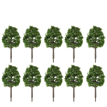 Modelis Medžio Medžių Kraštovaizdis, Žalios Dekoracijos Architektūros Masto Dirbtinis Microrailroad Traukinio Geležinkeliai 