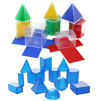 Montessori Geometrijos Modelį Matematikos Žaislai 3D Skaidrus, Nuimamas Mokymo Eksperimentas Geometrinis Modelis, Švietimo Žaislai Vaikams