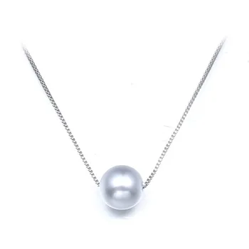 Moterų Karoliai 925 Sterling Silver Lady Fine Jewelry Meilužis Perlų Vėrinį Langelyje Grandinės Korėjos Atsitiktinis Klasikinis Apvalus Pakabukas Karoliai