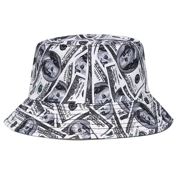 Nauja Doleris Modelio Spausdinimo Žvejys Skrybėlę Vyrams, Moterims Kibirą Skrybėlės Lauko Casquette Vasaros saulės skrybėlę hip-hop streetwear banga skrybėlę