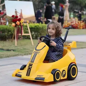 Nauja Vaikų Elektrinių Automobilių Kūdikių Kart Keturių ratų Spalvinga Drift elektromobilių, Lauko Žaislų Transporto priemonių Kartingo Vaikams