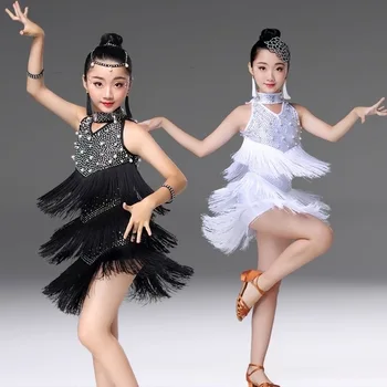 Nauja Vaikų Profesinės Seksualus Lotynų Šokių Suknelė Mergaitėms Pakraštyje China Sportinių Šokių Suknelės Vaikams Šiuolaikišką Tango Salsa Kostiumai