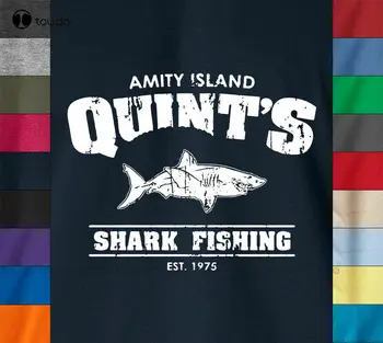 Naujas Quints Ryklių Žvejybos T-Shirt Helovinas Kostiumas Ryklys Ringspun Medvilnė Tee Krikščionių Tshirts Moterų Medvilnė Tee Xs-5Xl