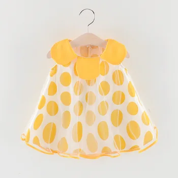 Naujų 0-24M Atsitiktinis Vasaros Baby Girl Dress Medvilnės Spausdinti Gėlių Lankas Kūdikio Mergina Suknelės Bamblys Baby Girl Drabužiai