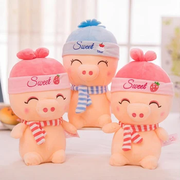 Naujų animacinių filmų, animacinių filmų kiaulių pliušinis žaislas pora kiaulių mielas kiaulių lėlės pagalvę zodiako kiaulių peluche brinquedos Vaikų žaislas gimtadienio dovana