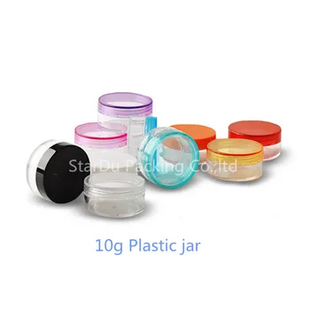 Nemokamas Pristatymas 500pcs 10g skaidraus Plastiko Kosmetikos Indelį, Naudojami Kaip Skatinimo Kremas Glitters Imties Pakuočių Didmeninės
